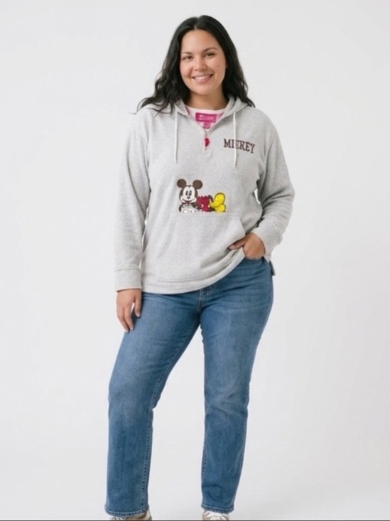 The Wonderful World of Disney Other - The Wonderful World of Disney Mickey Mouse Hoodie Sweatshirt- Grey Size 22/24 W